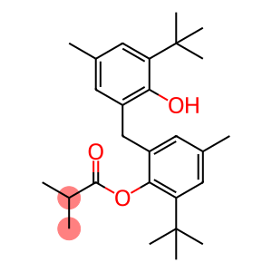 2-Methylpropionic acid 2-tert-butyl-6-[(3-tert-butyl-2-hydroxy-5-methylphenyl)methyl]-4-methylphenyl ester