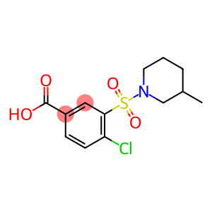 4-氯-3-[(3-甲基哌啶-1-基)磺酰基]苯甲酸