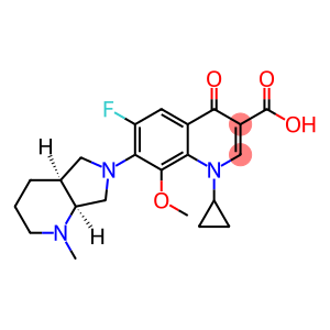 1-cyclopropyl-6-fluoro-1,4-dihydro-8-methoxy-7-[(4aS,7aS)-1-methyloctahydro-6H-pyrrolo[3,4-b]pyridine-6-yl]-4-oxo-3-quinolinecarboxylic acid