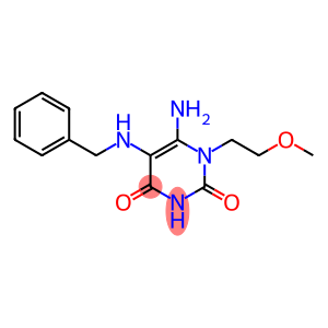 2,4(1H,3H)-Pyrimidinedione, 6-amino-1-(2-methoxyethyl)-5-[(phenylmethyl)amino]-