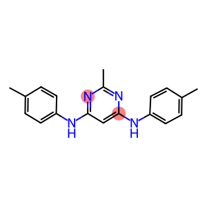 N-(4-methylphenyl)-N-[2-methyl-6-(4-toluidino)-4-pyrimidinyl]amine