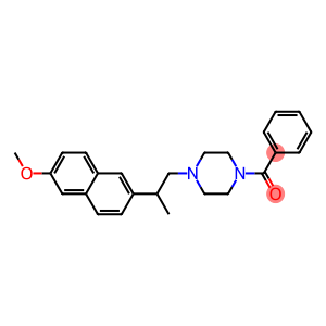 ((Benzoyl-4 piperazino)-2 methyl-1 ethyl)-2 methoxy-6 naphtalene [Fren ch]