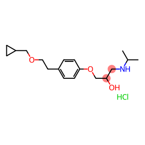 2-Propanol, 1-(4-(2-(cyclopropylmethoxy)ethyl)phenoxy)-3-((1-methylethyl)amino)-, hydrochloride, (+-)-