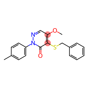 4-(benzylsulfanyl)-5-methoxy-2-(4-methylphenyl)-3(2H)-pyridazinone
