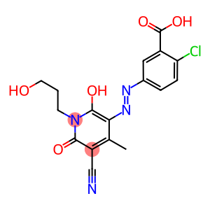 2-chloro-5-{[5-cyano-2-hydroxy-1-(3-hydroxypropyl)-4-methyl-6-oxo-1,6-dihydro-3-pyridinyl]diazenyl}benzoic acid