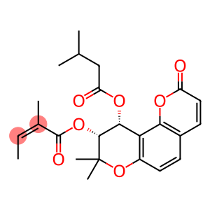 (9R,10R)-8,8-Dimethyl-10-[(2-methylbutanoyl)oxy]-2-oxo-9,10-dihydro-2H,8H-pyrano[2,3-f]chromen-9-yl (2Z)-2-methylbut-2-enoate