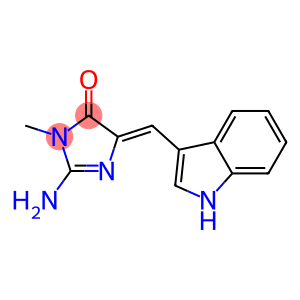 4H-Imidazol-4-one,  2-amino-3,5-dihydro-5-(1H-indol-3-ylmethylene)-3-methyl-