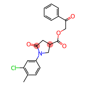 2-oxo-2-phenylethyl 1-(3-chloro-4-methylphenyl)-5-oxo-3-pyrrolidinecarboxylate