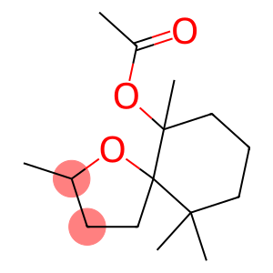 1-Oxaspiro(4.5)decan-6-ol, 2,6,10,10-tetramethyl-, 6-acetate