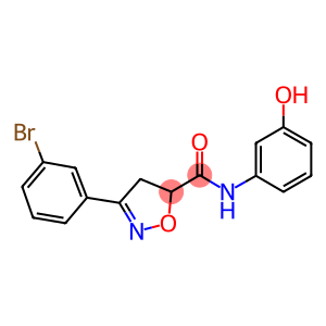 3-(3-bromophenyl)-N-(3-hydroxyphenyl)-4,5-dihydro-5-isoxazolecarboxamide