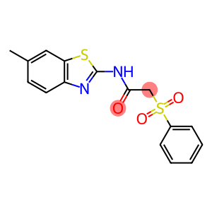 N-(6-methyl-1,3-benzothiazol-2-yl)-2-(phenylsulfonyl)acetamide
