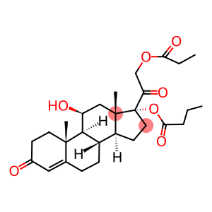 17-Butyryloxy-11-beta-hydroxy-21-propionyloxy-4-pregnene-3,20-dione