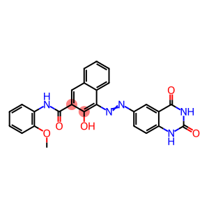 3-Hydroxy-N-(2-methoxyphenyl)-4-[(1,2,3,4-tetrahydro-2,4-dioxoquinazolin)-6-ylazo]-2-naphthalenecarboxamide