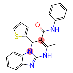 2-methyl-N-phenyl-4-(2-thienyl)-1,4-dihydropyrimido[1,2-a]benzimidazole-3-carboxamide