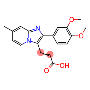 2-Propenoic acid, 3-[2-(3,4-dimethoxyphenyl)-7-methylimidazo[1,2-a]pyridin-3-yl]-