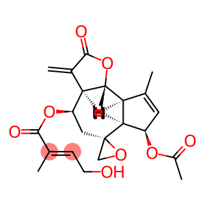 (Z)-4-Hydroxy-2-methyl-2-butenoic acid [(3aR,6R)-7α-acetoxy-3,3aβ,4,5,6aβ,7,9aβ,9bα-octahydro-9-methyl-3-methylene-2-oxospiro[azuleno[4,5-b]furan-6(2H),2'-oxiran]-4α-yl] ester