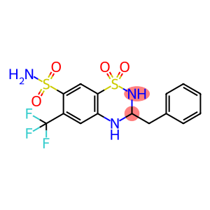 1,1-dioxo-3-(phenylmethyl)-6-(trifluoromethyl)-3,4-dihydro-2H-benzo[e][1,2,4]thiadiazine-7-sulfonamide