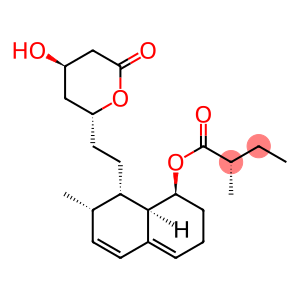2-甲基丁酸[1S-[1-Α(R*),7-Β,8-Β(2S*,4S*),8A-Β]]-1,2,3,7,8,8A-六氢-7-甲基-8-[2-(四氢-4-羟基-6-氧-2H-吡喃-2-基)乙基]-1-萘酯
