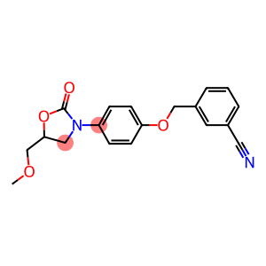 3-[[4-[5-(methoxymethyl)-2-oxo-1,3-oxazolidin-3-yl]phenoxy]methyl]benzonitrile