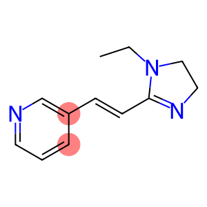 Pyridine, 3-[(1E)-2-(1-ethyl-4,5-dihydro-1H-imidazol-2-yl)ethenyl]- (9CI)