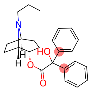 Benzeneacetic acid, α-hydroxy-α-phenyl-, 8-propyl-8-azabicyclo[3.2.1]oct-2-yl ester, (1S-endo)- (9CI)