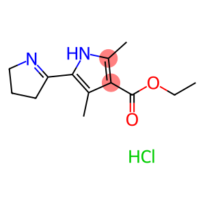 ethyl 5-(4,5-dihydro-3H-pyrrol-2-yl)-2,4-dimethyl-1H-pyrrole-3-carboxy late hydrochloride