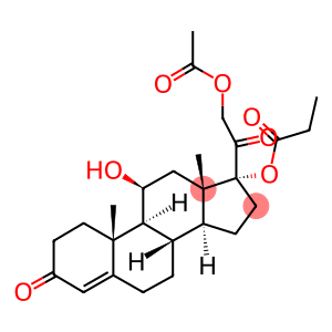 propionic acid [(8S,9S,10R,11S,13S,14S,17R)-17-(2-acetoxyacetyl)-11-hydroxy-3-keto-10,13-dimethyl-2,6,7,8,9,11,12,14,15,16-decahydro-1H-cyclopenta[a]phenanthren-17-yl] ester