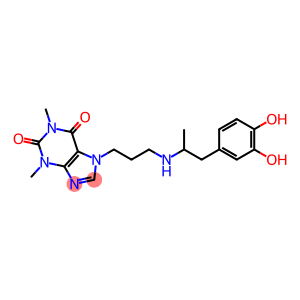 7-[3-[[2-(3,4-Dihydroxyphenyl)-1-methylethyl]amino]propyl]theophyline