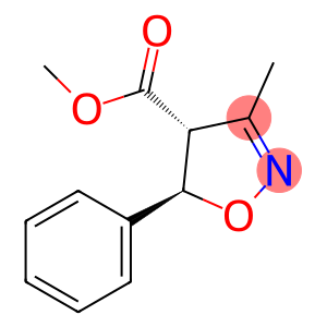 4-Isoxazolecarboxylic acid, 4,5-dihydro-3-methyl-5-phenyl-, methyl ester, (4R,5R)-rel-