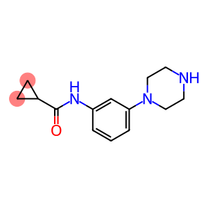 Cyclopropanecarboxamide, N-[3-(1-piperazinyl)phenyl]- (9CI)