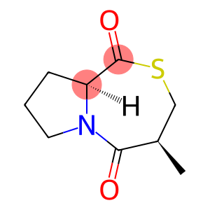1H,5H-Pyrrolo[2,1-c][1,4]thiazepine-1,5-dione, hexahydro-4-methyl-, (4S-trans)- (9CI)