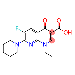 1,8-Naphthyridine-3-carboxylic acid, 1-ethyl-6-fluoro-1,4-dihydro-4-oxo-7-(1-piperidinyl)-