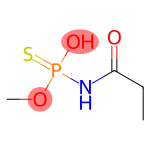 Phosphoramidothioic  acid,  (1-oxopropyl)-,  O-methyl  ester  (9CI)
