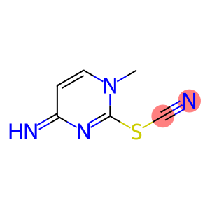 Thiocyanic acid, 1,4-dihydro-4-imino-1-methyl-2-pyrimidinyl ester (9CI)
