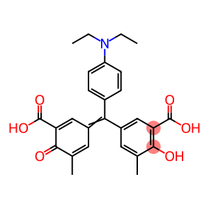 Benzoic acid, 5-(3-carboxy-5-methyl-4-oxo-2,5-cyclohexadien-1-ylidene)4-(diethylamino)phenylmethyl-2-hydroxy-3-methyl-