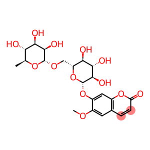 2H-1-Benzopyran-2-one, 7-[[6-O-(6-deoxy-α-L-mannopyranosyl)-β-D-glucopyranosyl]oxy]-6-methoxy-