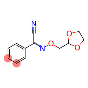 Alpha-((1,3-dioxolan-2-ylmethoxy)imino)-benzeneacetonitrile