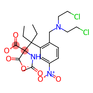 Diethyl 2-acetamido-2-(2-((di(-chloroethyl)amino)methyl)-5-nitrobenzyl)malonate