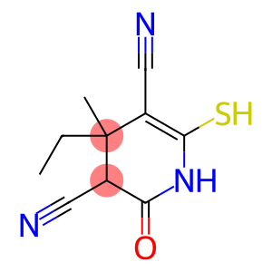 3,5-Pyridinedicarbonitrile,4-ethyl-1,2,3,4-tetrahydro-6-mercapto-4-methyl-2-oxo-(9CI)