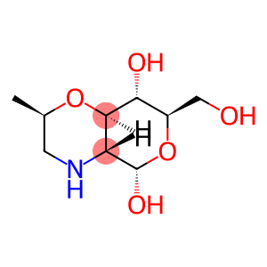 2H,5H-Pyrano[4,3-b]-1,4-oxazine-5,8-diol,hexahydro-7-(hydroxymethyl)-2-methyl-,[2R-(2alpha,4aalpha,5bta,7alpha,8bta,8abta)]-(9CI)