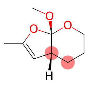 4H-Furo[2,3-b]pyran,3a,5,6,7a-tetrahydro-7a-methoxy-2-methyl-,(3aR,7aR)-rel-(9CI)