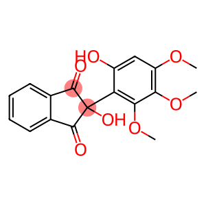 1H-Indene-1,3(2H)-dione, 2-hydroxy-2-(6-hydroxy-2,3,4-trimethoxyphenyl)-