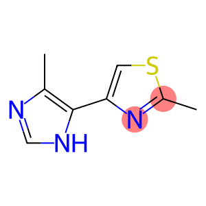 Thiazole,  2-methyl-4-(4-methyl-5-imidazolyl)-  (4CI)