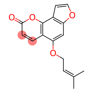 2H-Furo[2,3-h]-1-benzopyran-2-one, 5-[(3-methyl-2-buten-1-yl)oxy]-