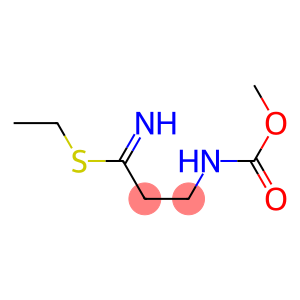 Propanimidothioic  acid,  3-[(methoxycarbonyl)amino]-,  ethyl  ester