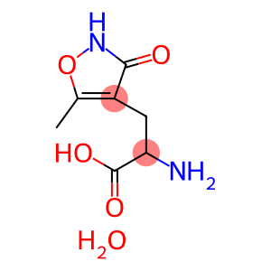4-Isoxazolepropanoic acid, α-amino-2,3-dihydro-5-methyl-3-oxo-, hydrate (1:1)