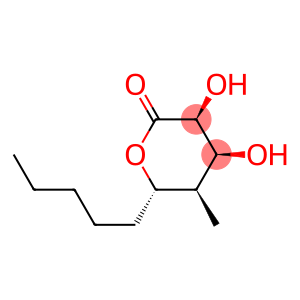 2H-Pyran-2-one, tetrahydro-3,4-dihydroxy-5-methyl-6-pentyl-, (3S,4S,5R,6S)- (9CI)