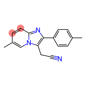 6-甲基-2-(4-甲基苯基)咪唑并[1,2-A]吡啶-3-基]乙腈