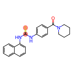 Piperidine, 1-(4-(((1-naphthalenylamino)thioxomethyl)amino)benzoyl)-