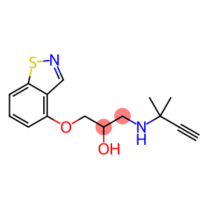 2-Propanol, 1-(1,2-benzisothiazol-4-yloxy)-3-[(1,1-dimethyl-2-propyn-1-yl)amino]-